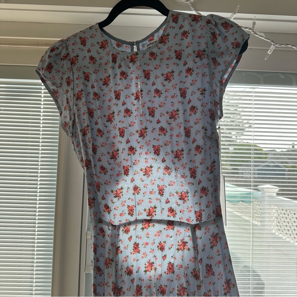 Brand New (NWT) Reformation Gavin Midi Dress - Petunia - Picture 11 of 12